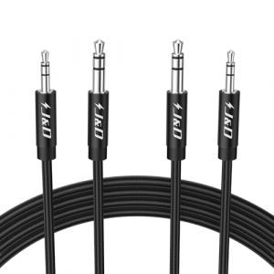 J&D C&acirc;ble Audio Auxiliaire 3.5mm vers 2.5mm, Lot de 2, C&acirc;ble Casque Plaqu&eacute; Or, 2.5mm M&acirc;le vers 3.5mm M&acirc;le, Adaptateur Jack St&eacute;r&eacute;o Compatible avec Bose, JBL et Plus, 1 M&egrave;tre (J&D Tech FR, neuf)