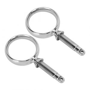Prise Ronde de Dame de Nage, Longue Durée de Dame de Nage d'acier Inoxydable de Bateau de 1 Paires pour des Avirons de Taille Standard (Wenruil, neuf)