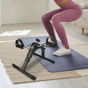 Mini V&eacute;lo d'appartement pour La Maison avec Affichage,P&eacute;dalier d'Appartement pour Entra&icirc;nement des Jambes et des Bras Ecran LCD-37 * 50 * 23,5 cm - Noir (Hechheu, neuf)