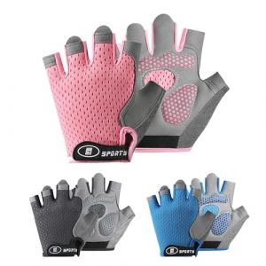 Mecmbj Gant Velo Enfant, Gants de Cyclisme pour Enfant 9-13 Ans, Demi Doigt Gants De Sport Antid&eacute;rapants, pour V&eacute;lo Scooter Patinage &agrave; roulettes Randonn&eacute;e Montagne Escalade(Rose) (TyfWon, neuf)