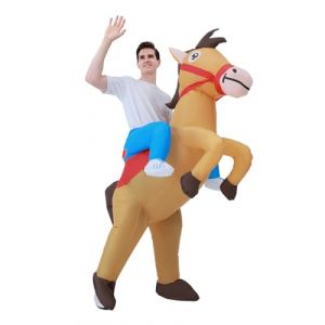 Déguisement cheval gonflable pour adulte - costume cheval unisexe pour Halloween et Carnaval(150-190 cm)- Idéal pour les fêtes,anniversaires et autres célébrations,inflatable horse costume adult (XB Costumes, neuf)