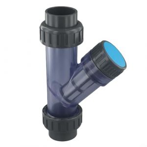 FACULX Filtre en Y transparent en PVC, filtre à eau sédiments transparent de 20 à 63 mm, filtre en ligne de tuyau en PVC, pour aquarium, filtre en Y en PVC transparent (diamètre intérieur 40 mm) (HotglobalMall, neuf)