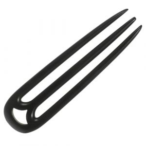 UKCOCO Accessoires pour Cheveux en Bois Chinois, Fourchette &agrave; Cheveux &agrave; Trois Dents, &Eacute;pingle R&eacute;tro pour Coiffure &Eacute;l&eacute;gante, Longueur Optimale, Usage Quotidien, Couleur Noire (Fruitscher, neuf)
