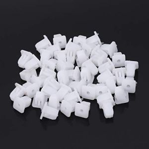 Kadagg Lot de 50 Rivets carrés Blancs pour carrosserie de Voiture, Fixations de moulures de Garniture, Gris (aikdaj46iwiq, neuf)