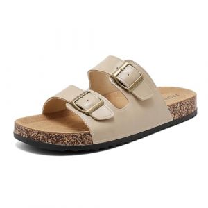 zaxunai Sandales Mules Femme Homme Claquette Slide Et Sabots Bout Ouvert Cuir Plates En Li&egrave;ge Chaussure (guangzhouzichangkeji, neuf)