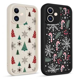Coiwxmoi 2 Pièces Noël Coque pour iPhone 17 avec Christmas Arbre Bonbons Motif Aesthetic Mignon Design Femme Cadeaux Étui, Housse Silicone Antichoc TPU Case Cover pour iPhone17 6,3",Biscuit (TERRA NOVA DISTRIBUTORS, neuf)