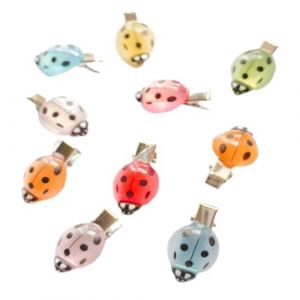 Pinces Ladybug Lumineux - Lot de 10 Accessoires de cheveux de style mignon, pinces d&eacute;coratives, supports de mode amusants | Filles Adolescents F&ecirc;te &Eacute;cole Date Sac &agrave; dos V&ecirc;tements (janeunp, neuf)