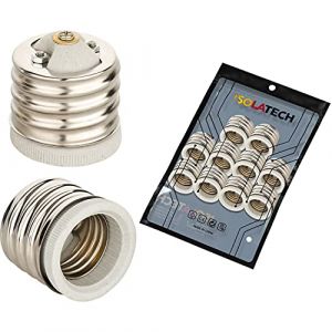 ISOLATECH 10pcs E40 à E27 Douille d'adaptateur pour E27 douille de lampe LED convertisseur pour lampes à économie d'énergie (max. 250V/2A) lampes cuisine salle de bain résistant à la chaleur (ISOLATECH-DE, neuf)
