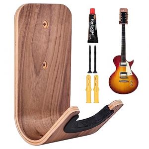 Support mural pour guitare – Support de guitare – Support mural en bois dur pour ukulélé, banjo, guitare électrique acoustique, basse Zorq (hereare, neuf)