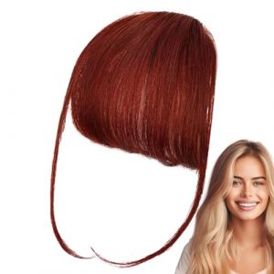 Frange à pince à cheveux naturels – Frange de cheveux humains à clipser – Extensions de frange à pince, frange à pince à cheveux naturelle, frange à pince à cheveux Remy, frange vaporeuse à clipser, p (zhaouum, neuf)