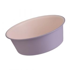 VALICLUD Bassine &agrave; Ronde Volumineuse &Eacute;paisse Plastique Pour Bain Et Massage Bac &agrave; Laver Multi-usage Pour Soins &agrave; Domicile Et Salon Base Antid&eacute;rapante Design Bicolore Rose (MOUBACK, neuf)