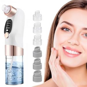 Aspirateur Point Noir, Point noir extracteur Professionnel avec 6 Têtes et 3 Mode, Tire Comedon Points Noirs Anti Point Noir Nez Nettoyage des Pore Peau Soin Visage (Renyu, neuf)
