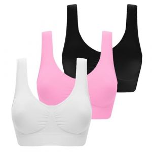 Soutien Gorge Dos Nu, Soutien Gorge sans Armature 110C Top avec Integre Marron Fonce Brassiere Longue Sport Soutiens Femme Beige Brassière Bleu Marine Lot Ensemble Lingerie Fines Bretelles sous (Uwdiohq, neuf)