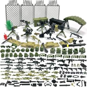 Felicify Soldat Militaire Jouet, Kit de Jouet Militaire, 171 Pi&egrave;ces Figurine Militaire, WW2 Soldats Jouets, Arme Jouets WW2, Cadeau d'anniversaire pour Enfants (Lively Mistral, neuf)