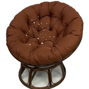 JORTUIO Coussin De Chaise Papasan Extérieur, Coussin de Siège Jardin Imperméable, Coussin Épais pour Chaise Suspendue Rond,Confortable,Amovible extérieur/intérieur(Café Noir,60x60cm) (Danansentt Shop, neuf)