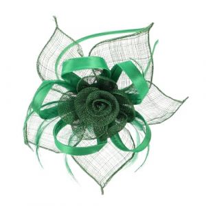 Vaguelly casque à clapet vert Coiffure de banquet coiffure de la mariée Accessoires cheveux pour femmes Casque de thé Green (Bustling Xin, neuf)