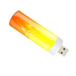 Lumi&egrave;re &Agrave; Effet De Flamme LED &ndash; Ampoule &Agrave; Flamme USB Blanche, Lampe De Simulation De Feu R&eacute;aliste, D&eacute;coration Chaleureuse Pour Lanterne | Bougie D'&eacute;clairage De Chemin&eacute;e, Chambre &Agrave; Coucher, F&ecirc;te, Bar, (songjinjunshangmao, neuf)