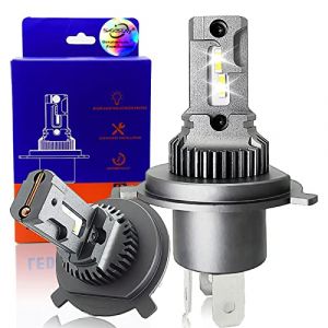 SageSunny Ampoule H4 LED 40W 14000LM 6500K Blanche Feux de Coisement et Route, pour Phare Avant de Voiture et Moto, plug & play, Garantie 18 Mois, Lot de 2 (S.t Sunny auto led, neuf)