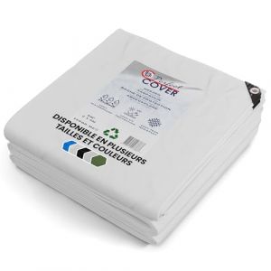 Perfect Cover Bache de Protection Exterieur en Poly&eacute;thyl&egrave;ne 80g/m&sup2; Bache pour Serre Imperm&eacute;able et R&eacute;sistante Rev&ecirc;tue des Deux c&ocirc;t&eacute;s avec Oeillets en Aluminium Couverture &Eacute;tanche pour Jardin, 6x8m (AVOID, neuf)