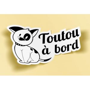 SC ® - Sticker/Autocollant - Toutou à Bord - Modèle Unique - Fabrication Française (S-C, neuf)