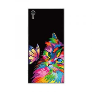 KARTXITAI Coque Compatible avec Sony Xperia XA1 Ultra,Housse Étui de Protection en Ultra Transparente Silicone en Gel TPU Souple Case Cover Shock-Absorption-Papillon, Chat (KARTXITAI, neuf)