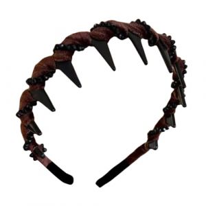 G&eacute;n&eacute;rique - Serre-t&ecirc;te de mari&eacute;e tendance - Cr&eacute;oles avec strass - Accessoire de cheveux - T&ecirc;te de mort - Large bandeau de perles brillant pour femme et fille (MXNAgro, neuf)