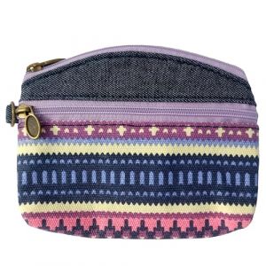 Dzxin Porte Monnaie pour Femme, Mini Porte Monnaie, Mignon Petit Pochette Portefeuille avec Fermeture Eclair pour Rouge &agrave; L&egrave;vres, Pi&egrave;ces, Coin,Carte de Cr&eacute;dit, Cl&eacute;s (Violet Ethnique) (dzxin, neuf)