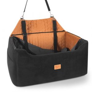 Si&egrave;ge Auto Grand Chien, Rehausseur Amovible et Lavable pour Chiens de Moyenne et Grande Taille Laisse Incluse, Panier Chien Voiture Plus Lourds (78x55x53cm avec Housse en Cuir Imperm&eacute;able) (giorgos-georgiou, neuf)