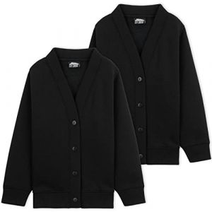CityComfort Gilet Garcon Cardigan Enfant Garcon Pull Boutonné Manches Longues Tricot Enfant Coton Basique Vêtements Enfant Ado Garcon 3-14 Ans Multipack 1 ou 3 (Noir 2 Pack, 7-8 Ans) (Get Trend., neuf)