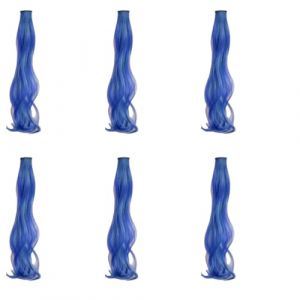 6 Pi&egrave;ces Extensions de a Clip, Extensions de Cheveux Color&eacute;s, Extension cheveux boucl&eacute;s &eacute;pingle &agrave; cheveux 60cm (bleu saphir fris&eacute;, 60cm) (SHSWXG20180427LVYBN, neuf)