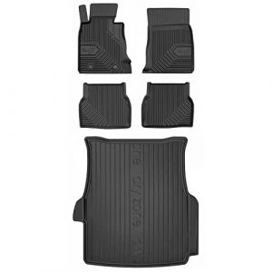 MOTOS Kit de Tapis de Voiture et de Tapis de Coffre en Caoutchouc pour BMW Serie 5 E39 1995-2003 Améliorez Votre Confort de Voyage avec Tapis antidérapant Voiture 3D- Tapis de Sol Voiture Tous Temps, (MOTOS EU, neuf)