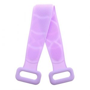 ABOOFAN &Eacute;ponge &agrave; Dos avec Lani&egrave;re de Bain Exfoliante Serviette de Bain et Tampon de Toilette Brosse Silicone pour Massage Corporel (Halleyham, neuf)