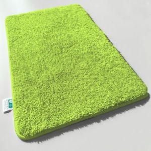 Floordirekt Sky Soft Tapis de bain carr&eacute; et rond - Extra moelleux - Antid&eacute;rapant et &agrave; s&eacute;chage rapide - Plusieurs couleurs et tailles (80 x 150 cm, citron vert) (MEISTEREI, neuf)