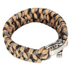 SagaSave Bracelet de survie en paracorde en plein air avec boucle réglable pour voyage, camping et randonnée (Lead First, neuf)