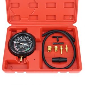 QWORK&reg; Testeur de Vide de Pompe &agrave; Carburant, vacuometre Carburateur 0-10 PSI, effectue des Tests pr&eacute;cis de Vide et de Pression, Convient &agrave; Une vari&eacute;t&eacute; de mod&egrave;les de Voitures (shavinglikes, neuf)