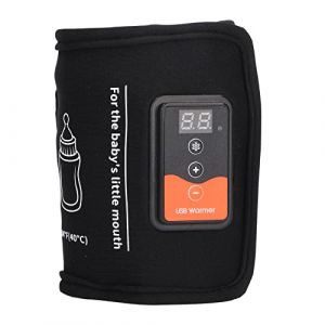 Chauffe-biberon USB 10 W, Thermostat de Poche, Chauffe-biberon Portable avec écran LCD avec Lanière à Crochet et Boucle, Accessoires de Voyage en Plein Air Chauffe Biberon Voiture (Miesucy, neuf)