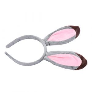 VALICLUD bandeau oreille de lapin bandeau d'oreille filles mignon dentelle accessoires de cheveux deguisement adulte Bande-oreille de lapin en peluche couvre-chef oreille de lapin Gris (SHUI LIAO, neuf)