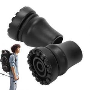 Lot de 2 embouts de canne de marche | Embouts de b&eacute;quille en caoutchouc antid&eacute;rapant | Embouts de canne robustes | Embout de canne de rechange robuste pour personnes &acirc;g&eacute;es Pied s&eacute;curis&eacute; pour une (zhenzhong0619, neuf)