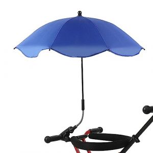 Parasol Poussette Universelle, Ombrelle Poussette Universelle, Anti UV 50+ Ombrelle pour Poussette avec Pince Réglable, Parapluie De Poussette étanche réglable 360° pour Plage Jardin Extérieur (herin, neuf)