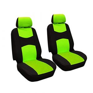 GODGETS Ensemble Complet de Housses de Sieges Universelles, Housse Couverture Couvre Sieges pour Voiture Camionnette Van,Vert Noir,2 * Places Avant (Godgets, neuf)
