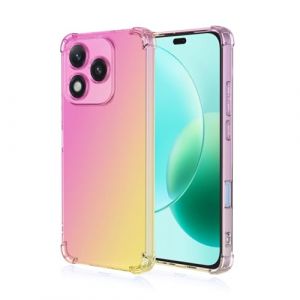 Topme Coque pour Honor 400 Lite 5G (6.7" inches), &Eacute;tui de T&eacute;l&eacute;phone Portable en Silicone TPU Souple avec D&eacute;grad&eacute; de Couleur Transparent - Or Rose (topme, neuf)