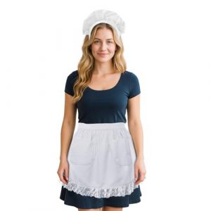 Aspire Tablier de Cuisine en Coton pour Femme Taille Basse Tablier en Dentelle avec Poche pour Le caf&eacute;, Le Restaurant, la Cuisine (Kupaiku, neuf)