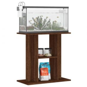Gecheer Support pour Aquarium 60x30x60 cm Bois D'ingénierie, Meuble de Base avec Compartiment de Rangement pour Aquarium , 3 Niveaux Table D'aquarium pour Réservoir de Poisson (YEERSENS, neuf)