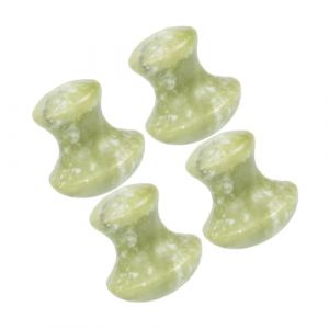 FOMIYES 4pi&egrave;ces Jade pour Visage Planche de Massage Gua Sha Forme de Champignon Outil de Beaut&eacute; pour Soins Peau Kit de Massage Facial (Family&Personal, neuf)