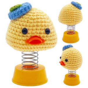 SYTTNUM Tableau Bord Voiture Canard,Figurine Solaire，D&eacute;coration du Tableau de Bord de La Voiture, Cadeaux Jouets pour Enfants et Adultes Voiture Jouet pour Voiture Bureau D&eacute;coration (XU TAO841, neuf)