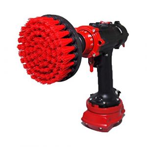 Kornely Brosse de Perceuse Premium &ndash; Dure 13 cm Rouge | Brosse de Nettoyage Anti-Rayures pour Brique, Dalles terrasse, Lames Bois, Outils Jardin, Jantes, Piscine et Coques Bateau (Fokus Group Ltd, neuf)