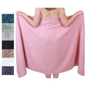 Betz Drap de Bain XXL 100x200 cm &ndash; 1 pi&egrave;ce &ndash; pour Sauna et Plage en 100% Coton, 360 g/m&sup2; - Absorbant et Doux &ndash; Grande Serviette avec Attache Serviette &ndash; s&eacute;rie Berlin - Couleur Lotus (Betzshop, neuf)