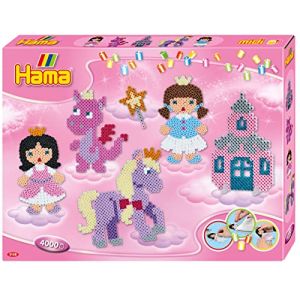 HAMA - Boite "Fantasie Fun" - 4000 perles et 2 plaques - Perles à repasser Taille Midi - Loisirs créatifs (M & L France, neuf)