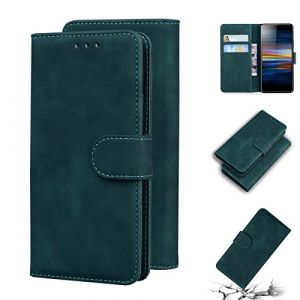 LMFULM&reg; &Eacute;tui pour Sony Xperia L3 I3312 I4312 I4332 I3322 (5,7 Pouces) PU Magn&eacute;tique Pochette Cuir Housse Rabattable Case Stent Fonction Cover Vert (LMAZWUFULM, neuf)