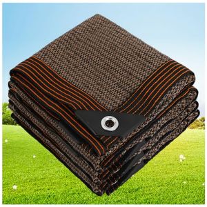 Voile Ombrage,HDPE Toile D'ombrage Pergola Serres Filet D'ombrage,Protection Rayons 80-95% UV Filet D'ombrage,pour La Couverture V&eacute;G&eacute;Tale/Jardin/Voitures/Terrasse/Camping,Marron,3x7m (EuoYa, neuf)